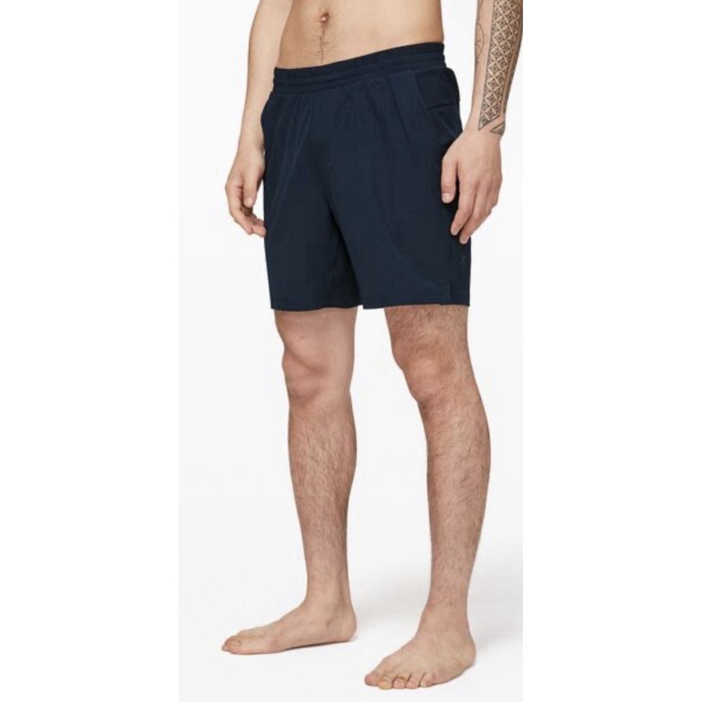 Lululemon Men Size XL Channel Cross Swim Shorts Mesh Lined 7" M7ACVS True Navy